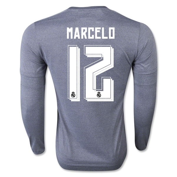 Real Madrid 2015-16 MARCELO #12 LS Away Soccer Jersey